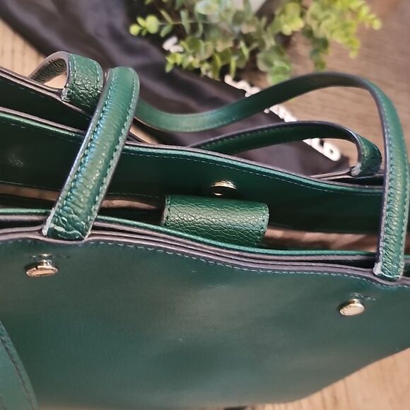Karl Lagerfeld Leather Green Shoulder Tote Bag - Picture 15 of 16